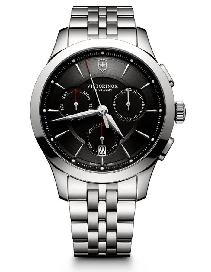 Victorinox Swiss Army Mens Alliance Chrono - Black Dial - Stainless - Bracelet