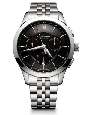 Victorinox Swiss Army Mens Alliance Chrono - Black Dial - Stainless - Bracelet