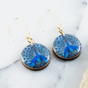 Vintage Peacock Circle Earrings