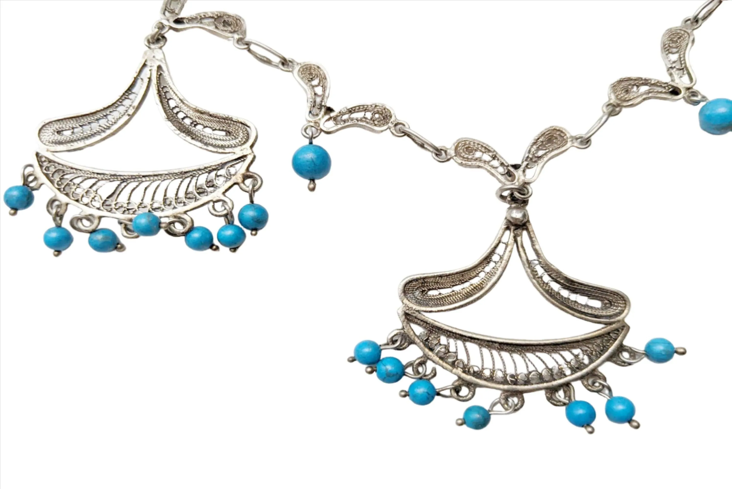 Vintage Silver Egyptian Choker Necklace