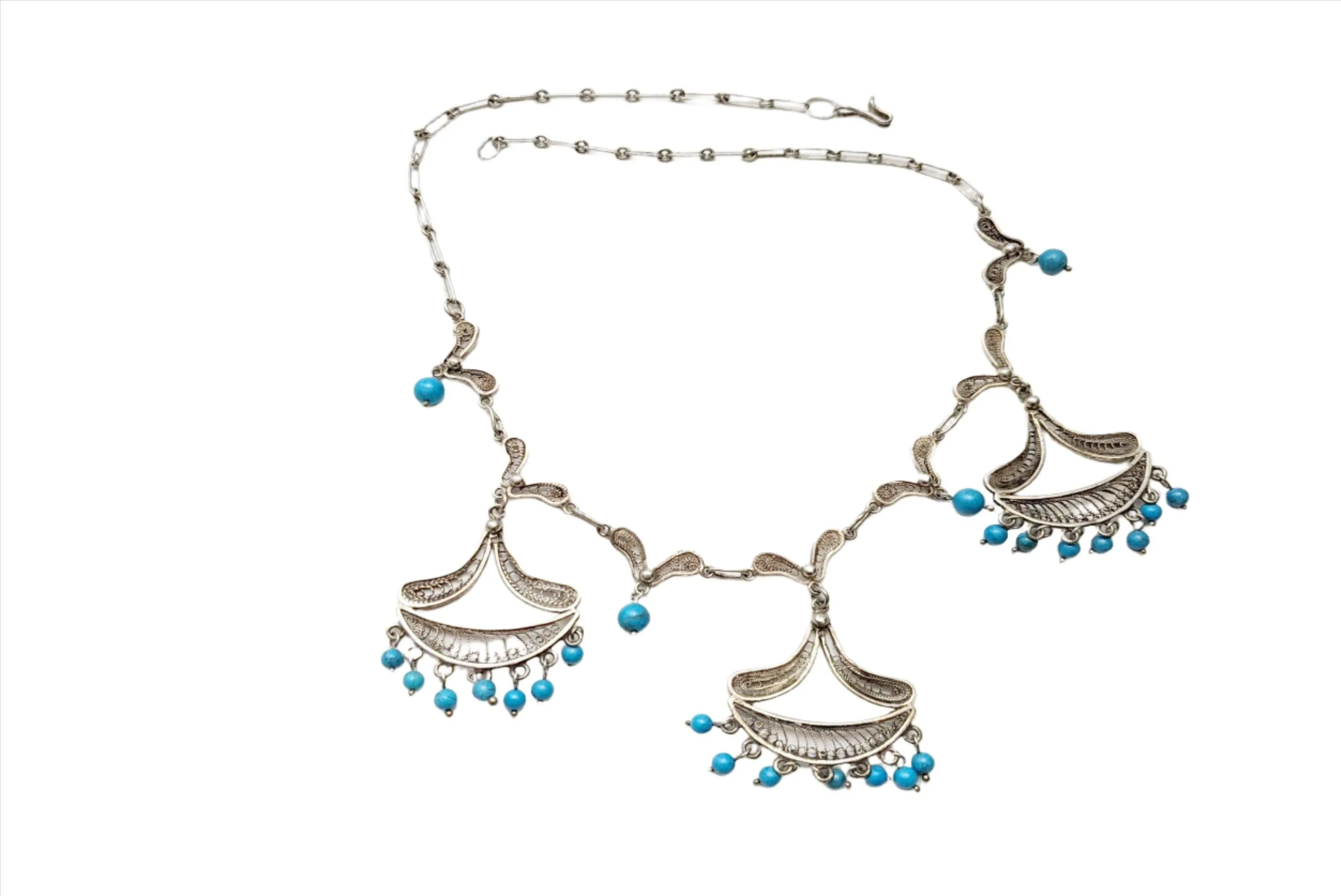 Vintage Silver Egyptian Choker Necklace