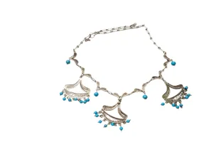 Vintage Silver Egyptian Choker Necklace