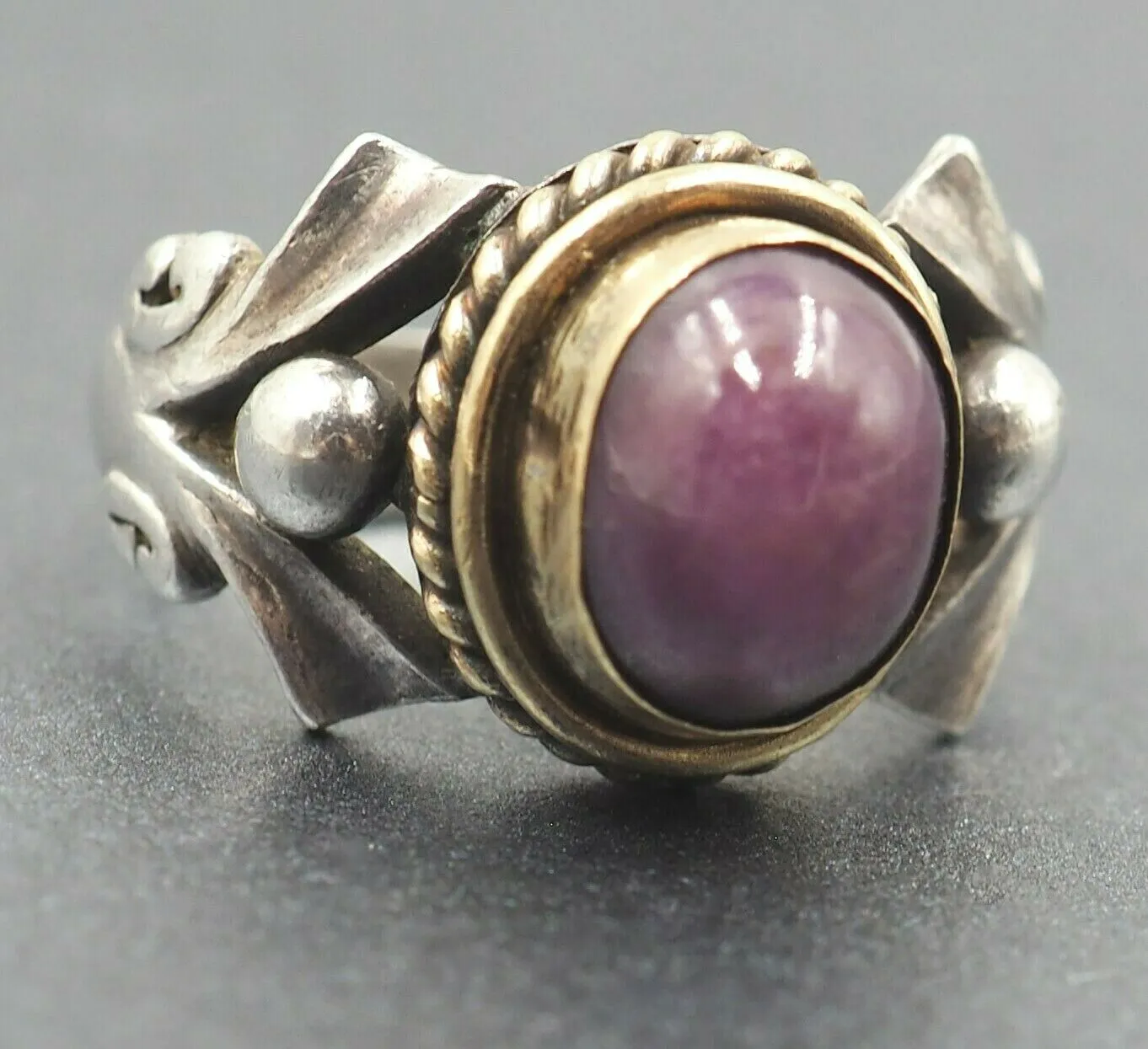 Vintage Sterling Silver Ruby Ring