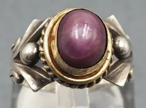 Vintage Sterling Silver Ruby Ring