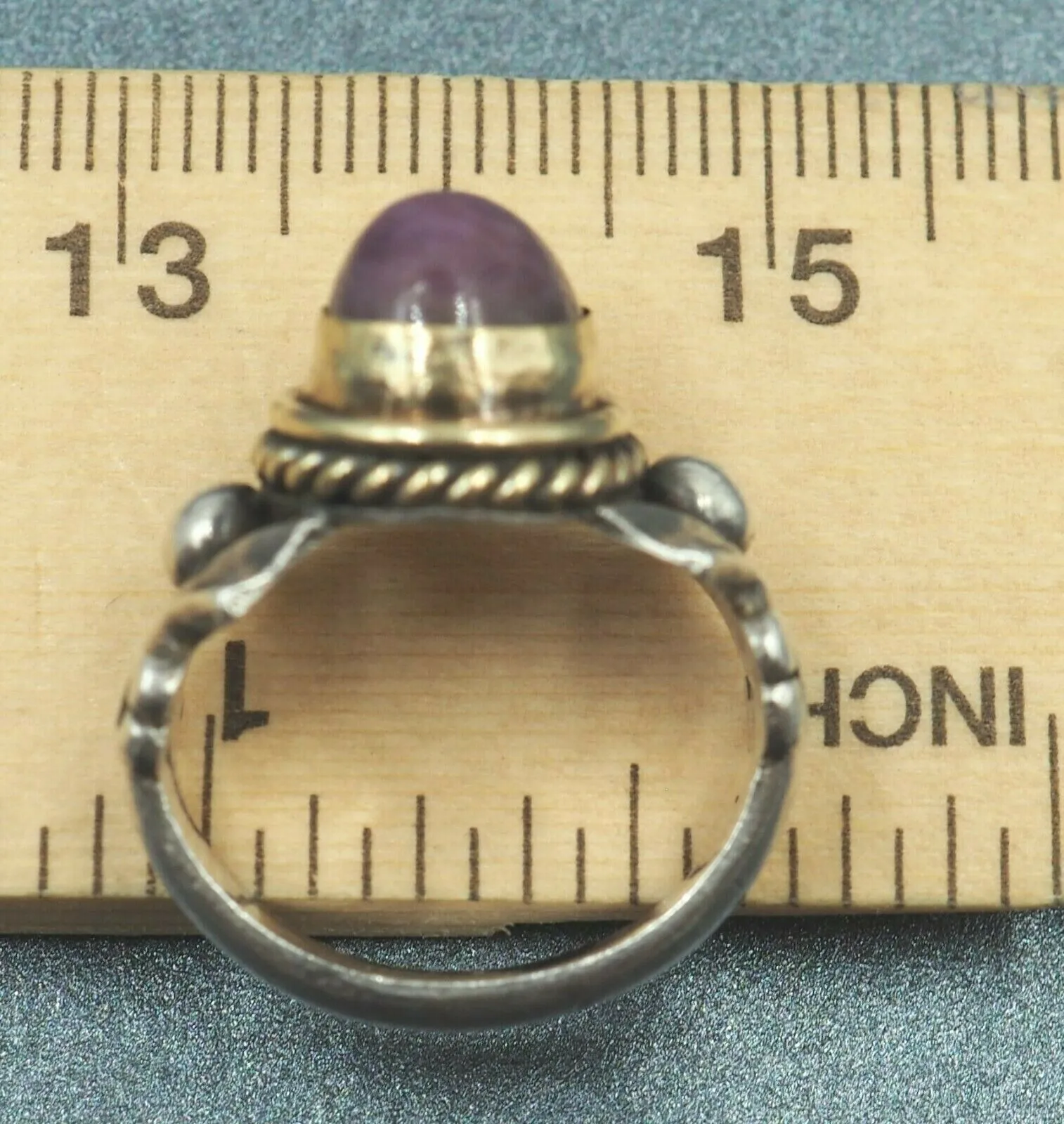 Vintage Sterling Silver Ruby Ring