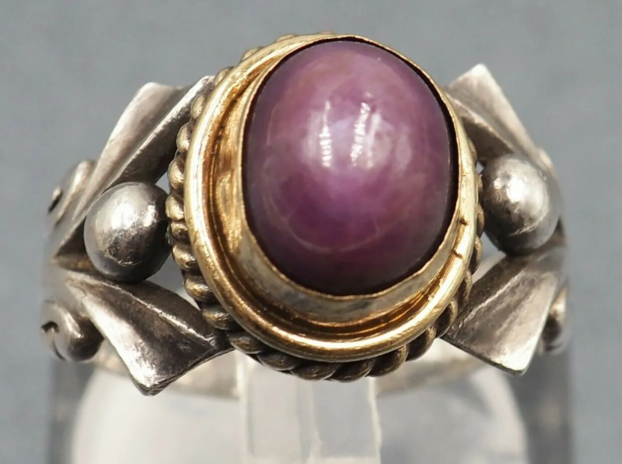 Vintage Sterling Silver Ruby Ring