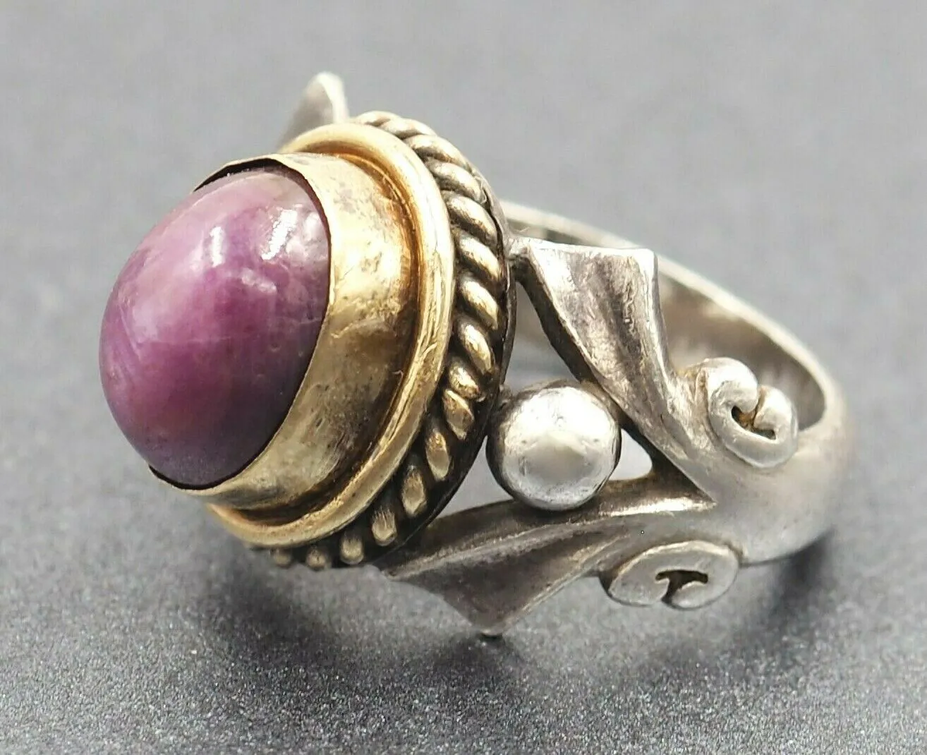 Vintage Sterling Silver Ruby Ring