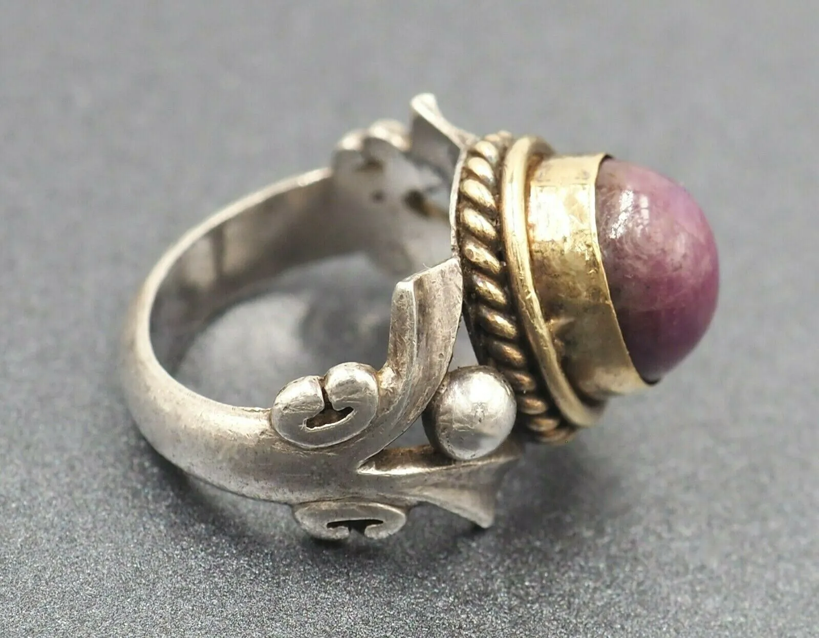 Vintage Sterling Silver Ruby Ring