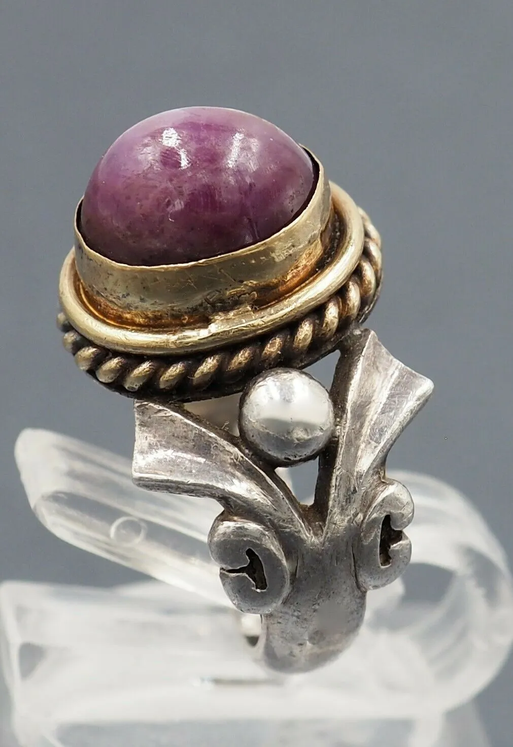 Vintage Sterling Silver Ruby Ring